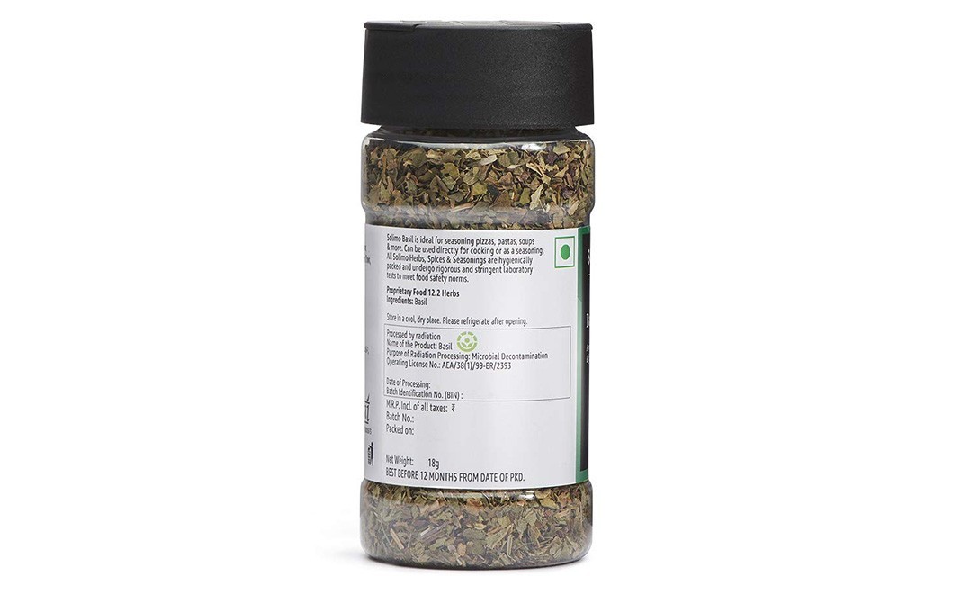 Solimo Basil    Glass Jar  18 grams